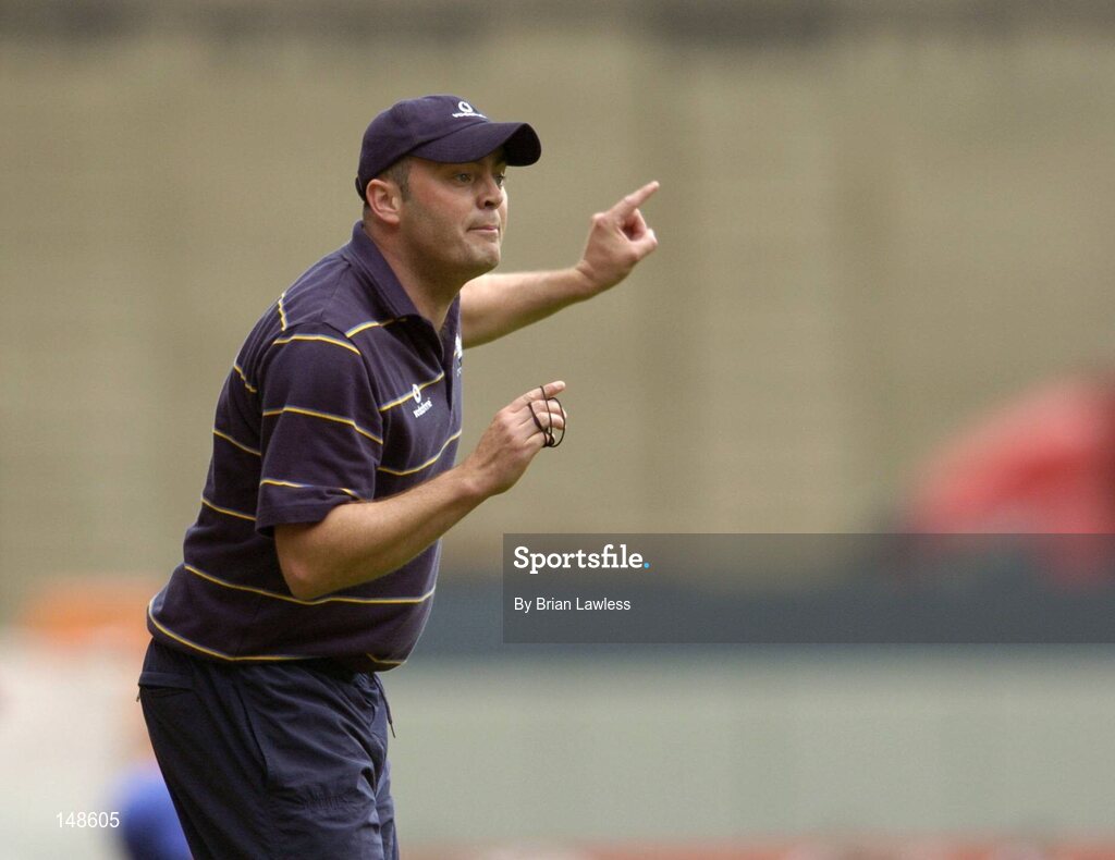 25 July 2004; Anthony Daly, Clare manager, issues instructions during the game. Guinness All-Ireland Senior Hurling Championship, Quarter Final, Clare v Kilkkenny, Croke Park, Dublin. Picture credit; Brian Lawless / SPORTSFILE