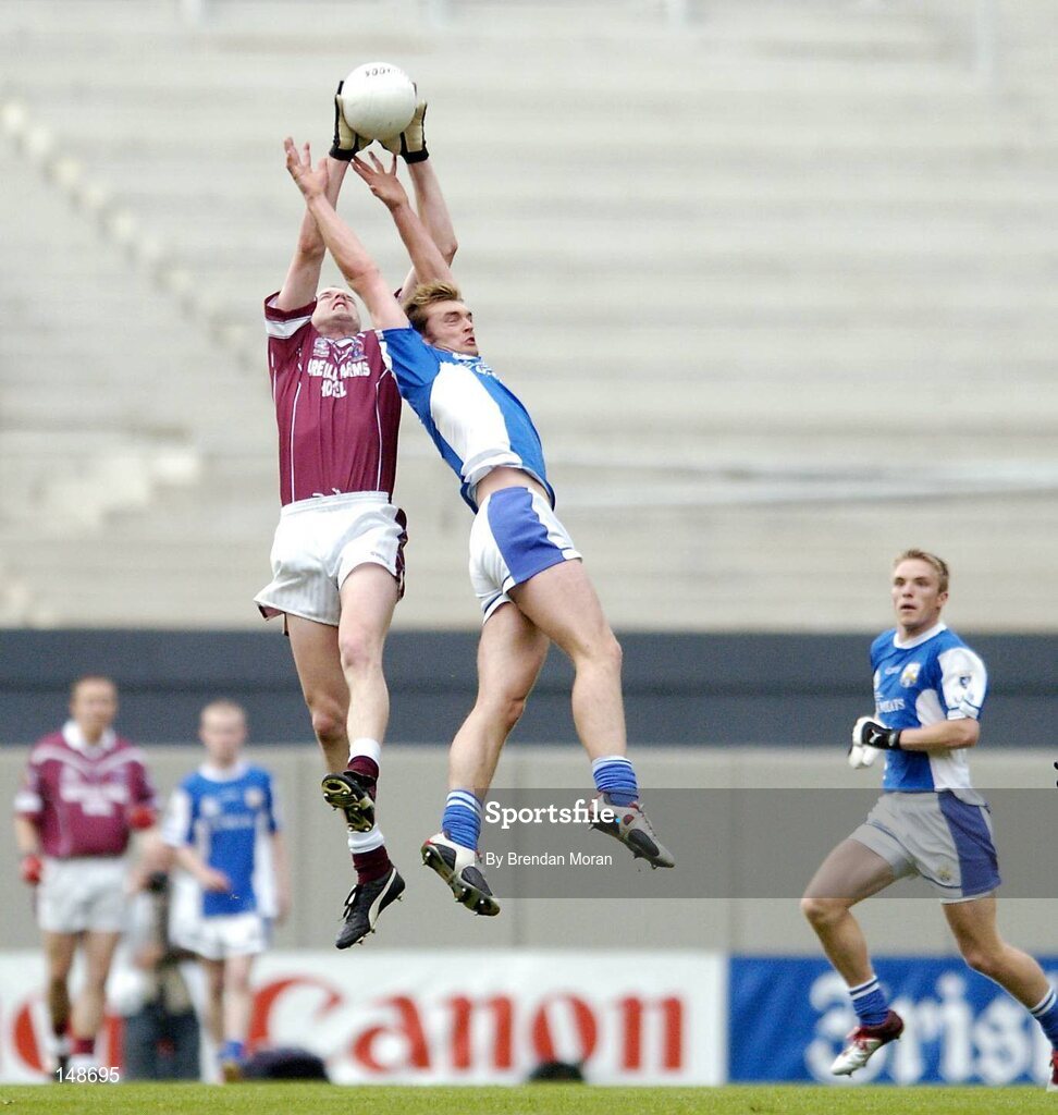 24 July 2004; Rory O'Connell, Westmeath, in action against Noel Garvan, Laois. Bank of Ireland Leinster Senior Football Championship Final Replay, Westmeath v Laois, Croke Park, Dublin. Picture credit; Brendan Moran / SPORTSFILE