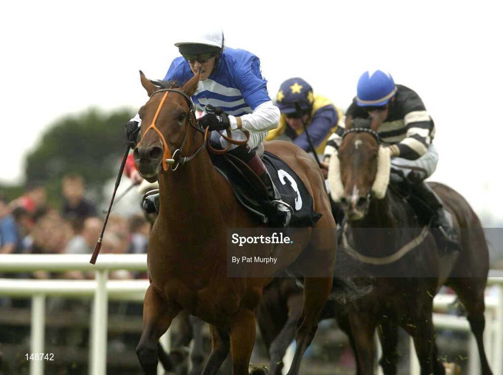 28 July 2004; General Feeling, with Padraig Beggy up, races clear of the field to win the HP Software Publishing Services Handicap. Galway Races, Ballybrit, Co. Galway. Picture credit; Pat Murphy / SPORTSFILE