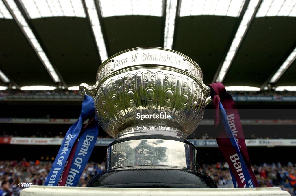 24 July 2004; The Corn Ui Dhubhshlaine (Delaney Cup) which is awarded to the winners of the Leinster Football Championship. Bank of Ireland Leinster Senior Football Championship Final Replay, Westmeath v Laois, Croke Park, Dublin. Picture credit; Brendan Moran / SPORTSFILE