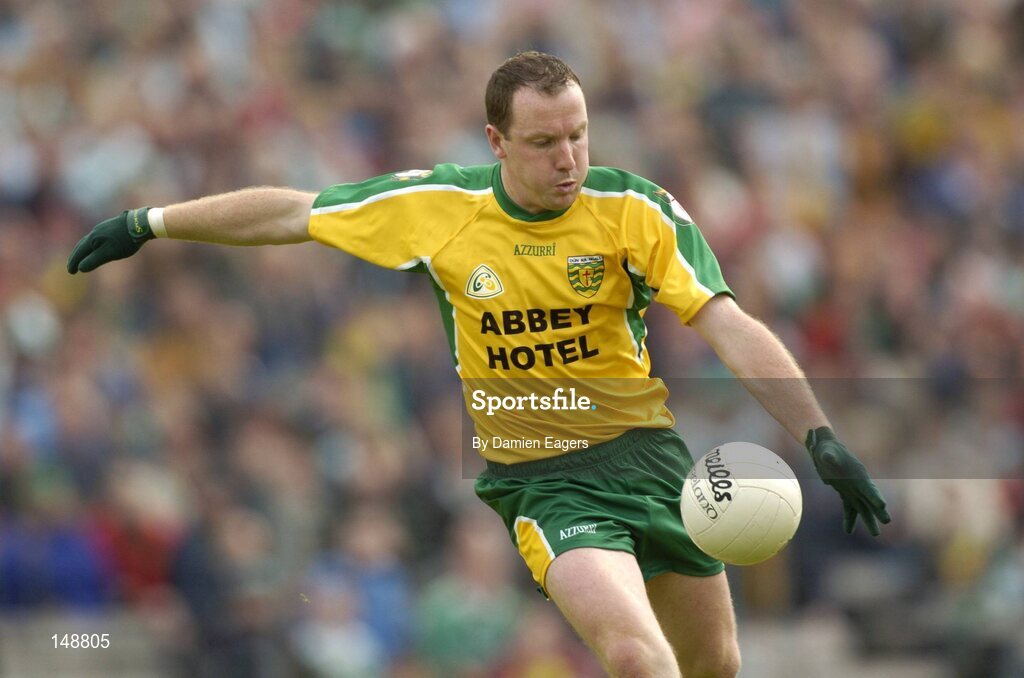 24 July 2004; Adrian Sweeney, Donegal. Bank of Ireland Senior Football Championship Qualifier, Round 4, Fermanagh v Donegal, Tighernach's Park, Clones. Co. Monaghan. Picture credit; Damien Eagers / SPORTSFILE