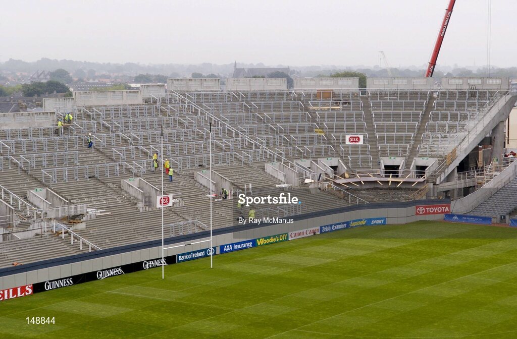 29 July 2004; Construction on the new Hill 16 continues at Croke Park, where the announcement of an agreement between the GAA and Jurys Doyle Hotel Group plc for the development and lease of a new landmark 4-star hotel at Dublin's Croke Park, which will be located on Jones' Road, the hotel will be named Jurys Croke Park Hotel. Croke Park, Dublin. Picture credit; Ray McManus / SPORTSFILE