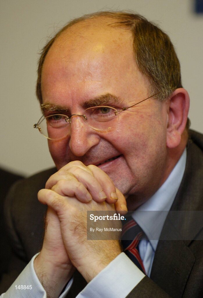 29 July 2004; David Mackey, Chairman, Croke Park Teoranta, at the announcement of an agreement between the GAA and Jurys Doyle Hotel Group plc for the development and lease of a new landmark 4-star hotel at Dublin's Croke Park, which will be located on Jones' Road, the hotel will be named Jurys Croke Park Hotel. Croke Park, Dublin. Picture credit; Ray McManus / SPORTSFILE