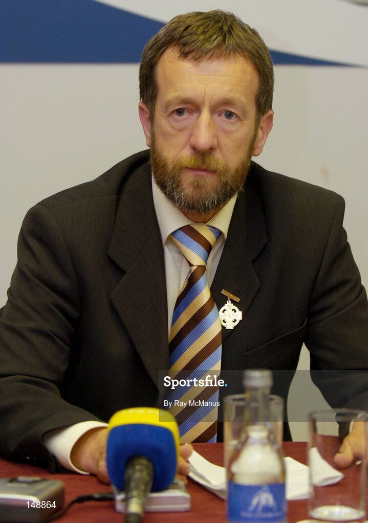 29 July 2004; President of the GAA Sean Kelly at the announcement of an agreement between the GAA and Jurys Doyle Hotel Group plc for the development and lease of a new landmark 4-star hotel at Dublin's Croke Park, which will be located on Jones' Road, the hotel will be named Jurys Croke Park Hotel. Croke Park, Dublin. Picture credit; Ray McManus / SPORTSFILE