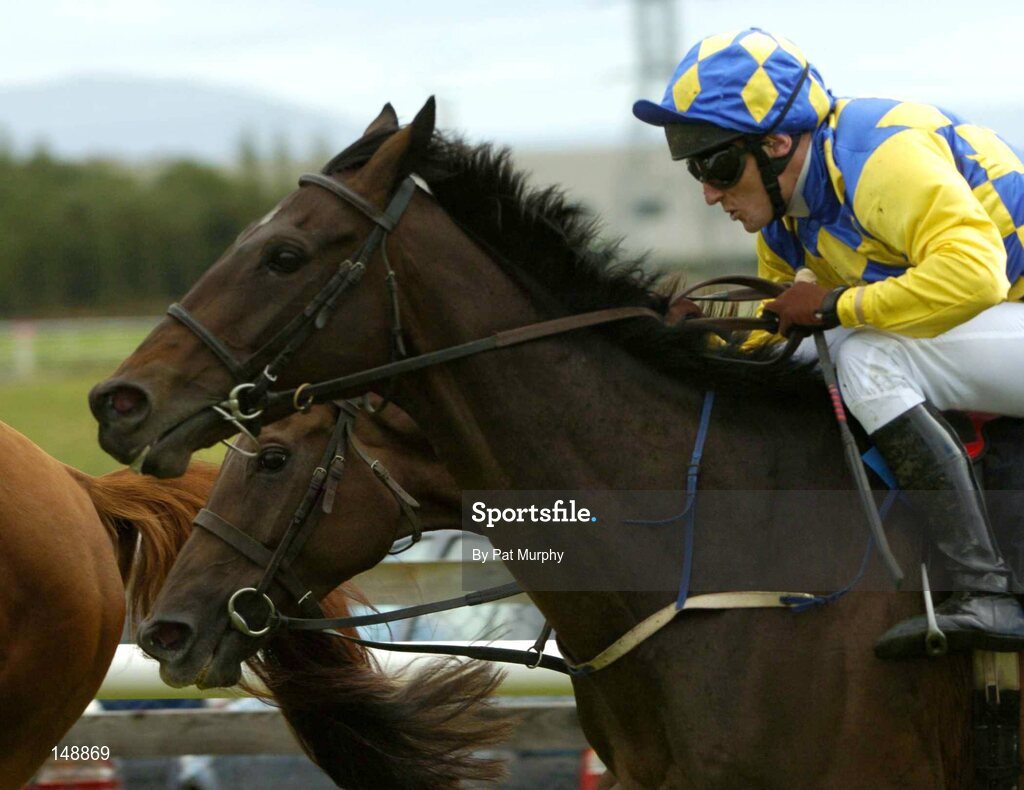 29 July 2004; Cloone River, with John Cullen up, races toward the finish line on their way to winning the HP Galway Plate. Galway Races, Ballybrit, Co. Galway. Picture credit; Pat Murphy / SPORTSFILE
