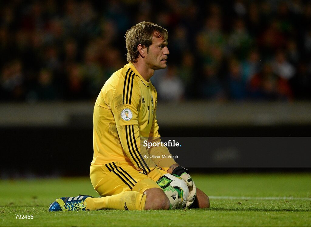 6 September 2013; Roy Carroll, Northern Ireland. 2014 FIFA World Cup Qualifier, Group F, Northern Ireland v Portugal, Windsor Park, Belfast. Picture credit: Oliver McVeigh / SPORTSFILE