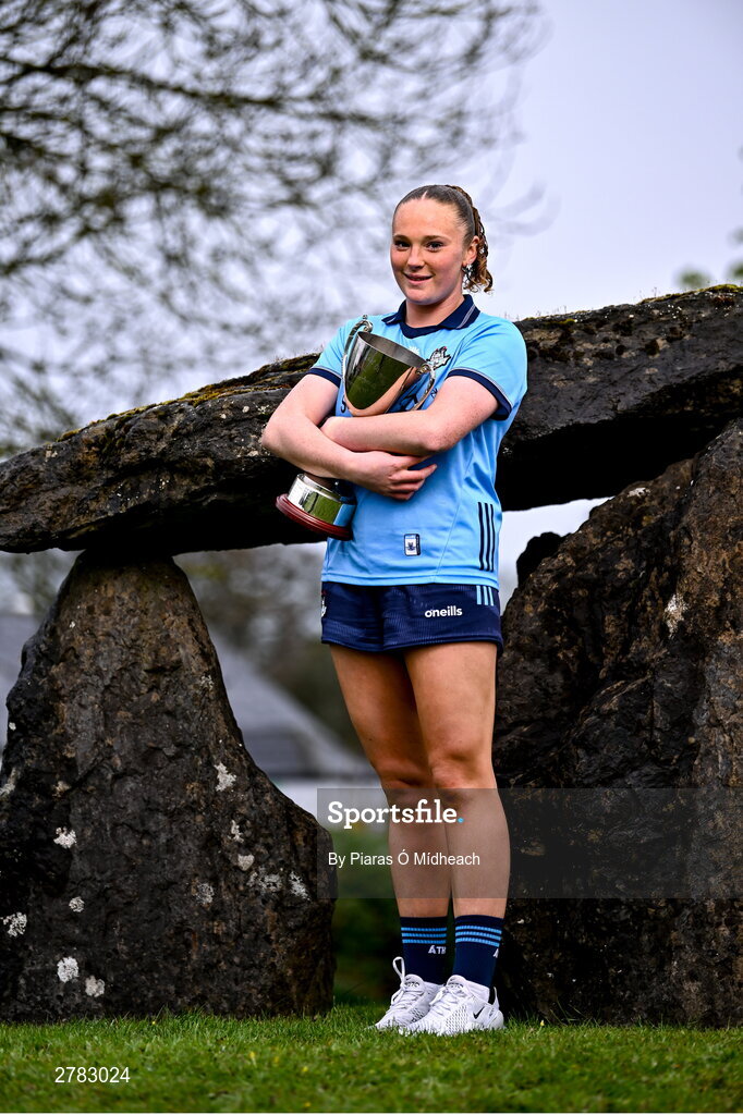 9 April 2024; Leinster LGFA Minor B finalist Líadan Murphy of Dublin at the Leinster LGFA Minor Captains’ evening at Dún na Sí Park in Moate, Westmeath, ahead of the upcoming 2024 Leinster LGFA Minor Championship Finals. Photo by Piaras Ó Mídheach/Sportsfile
