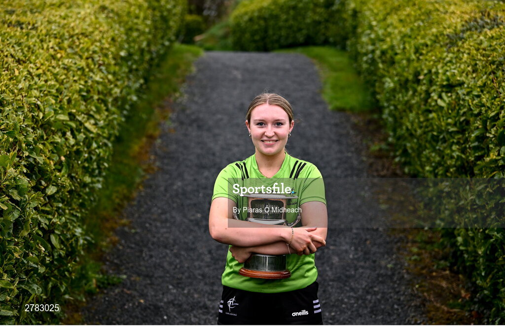 9 April 2024; Leinster LGFA Minor A finalist Sophie Knightly of Kildare at the Leinster LGFA Minor Captains’ evening at Dún na Sí Park in Moate, Westmeath, ahead of the upcoming 2024 Leinster LGFA Minor Championship Finals. Photo by Piaras Ó Mídheach/Sportsfile