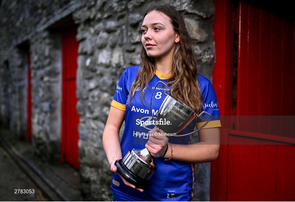 9 April 2024; Leinster LGFA Minor C semi-finalist Leila Shannon of Wicklow at the Leinster LGFA Minor Captains’ evening at Dún na Sí Park in Moate, Westmeath, ahead of the upcoming 2024 Leinster LGFA Minor Championship Finals. Photo by Piaras Ó Mídheach/Sportsfile