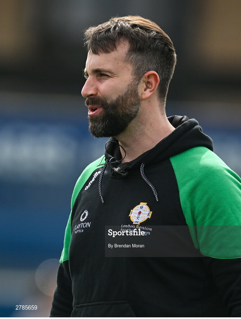 6 April 2024; London coach Michael Boyle before the Connacht GAA Football Senior Championship quarter-final match between London and Galway at McGovern Park in Ruislip, England. Photo by Brendan Moran/Sportsfile