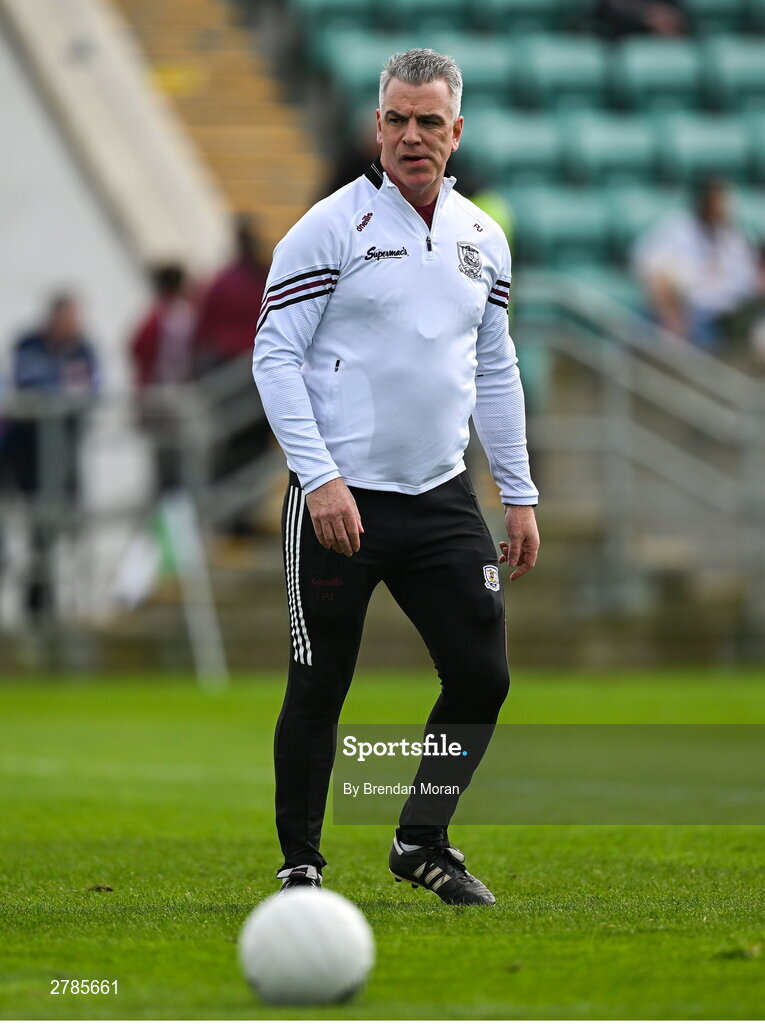 6 April 2024; Galway manager Pádraic Joyce before the Connacht GAA Football Senior Championship quarter-final match between London and Galway at McGovern Park in Ruislip, England. Photo by Brendan Moran/Sportsfile