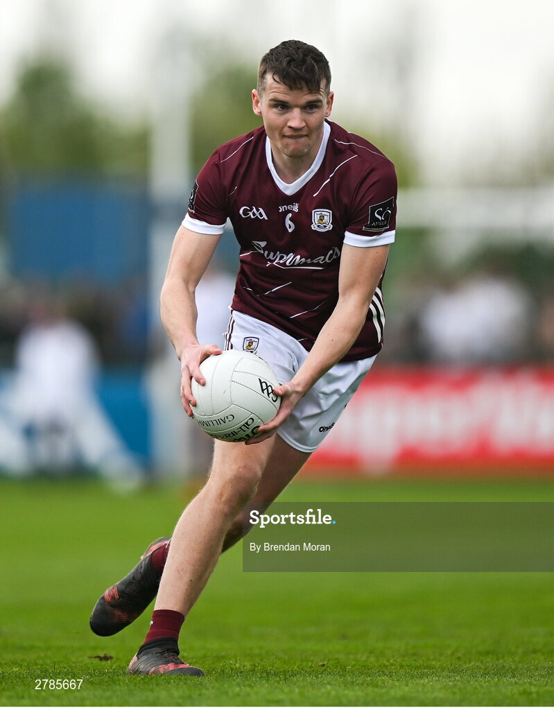 6 April 2024; John Daly of Galway during the Connacht GAA Football Senior Championship quarter-final match between London and Galway at McGovern Park in Ruislip, England. Photo by Brendan Moran/Sportsfile