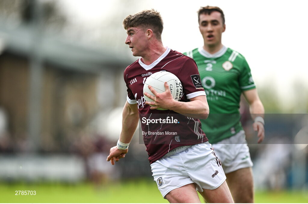 6 April 2024; Liam Ó Conghaile of Galway during the Connacht GAA Football Senior Championship quarter-final match between London and Galway at McGovern Park in Ruislip, England. Photo by Brendan Moran/Sportsfile