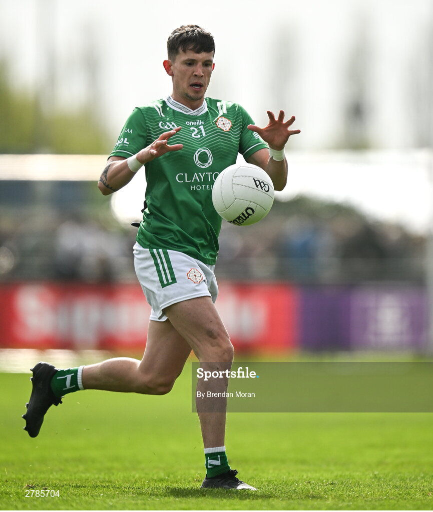 6 April 2024; Michael Miller of London during the Connacht GAA Football Senior Championship quarter-final match between London and Galway at McGovern Park in Ruislip, England. Photo by Brendan Moran/Sportsfile