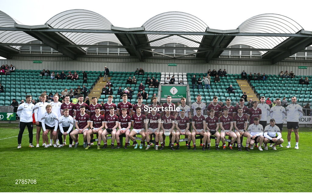 6 April 2024; The Galway team before the Connacht GAA Football Senior Championship quarter-final match between London and Galway at McGovern Park in Ruislip, England. Photo by Brendan Moran/Sportsfile