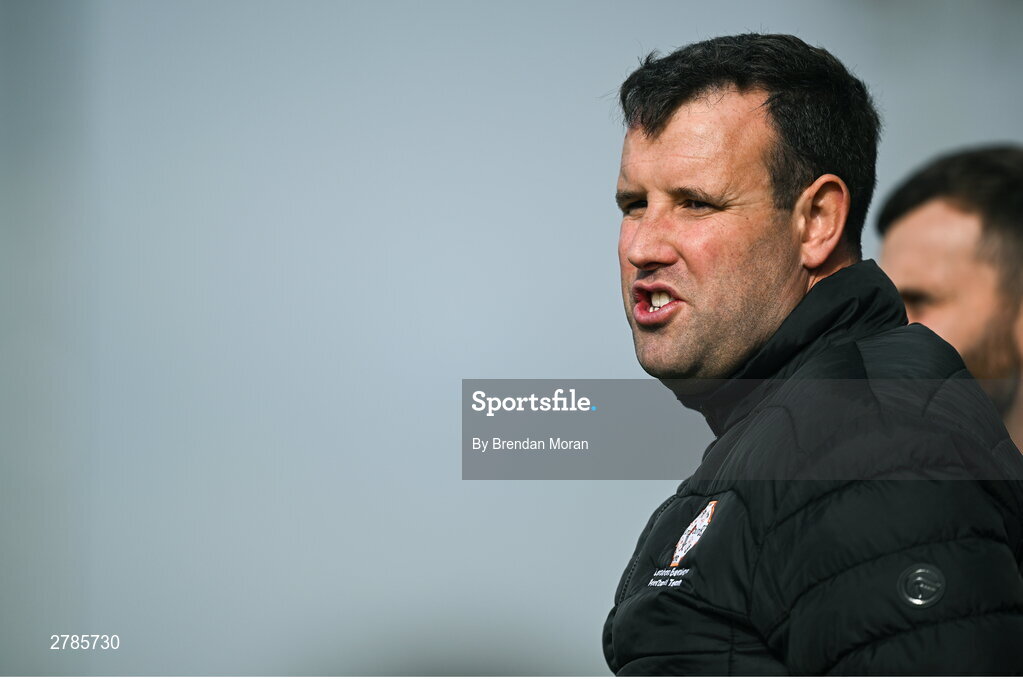 6 April 2024; London manager Michael Maher during the Connacht GAA Football Senior Championship quarter-final match between London and Galway at McGovern Park in Ruislip, England. Photo by Brendan Moran/Sportsfile