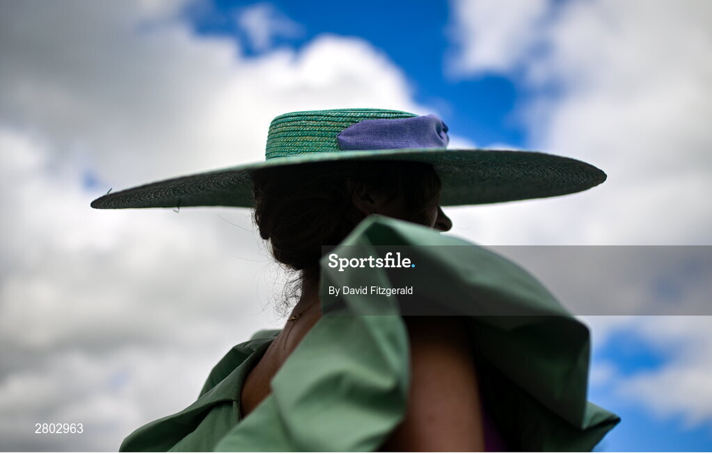 1 May 2024; Racegoer Eimear Mahon, from Cavan during day two of the Punchestown Festival at Punchestown Racecourse in Kildare. Photo by David Fitzgerald/Sportsfile