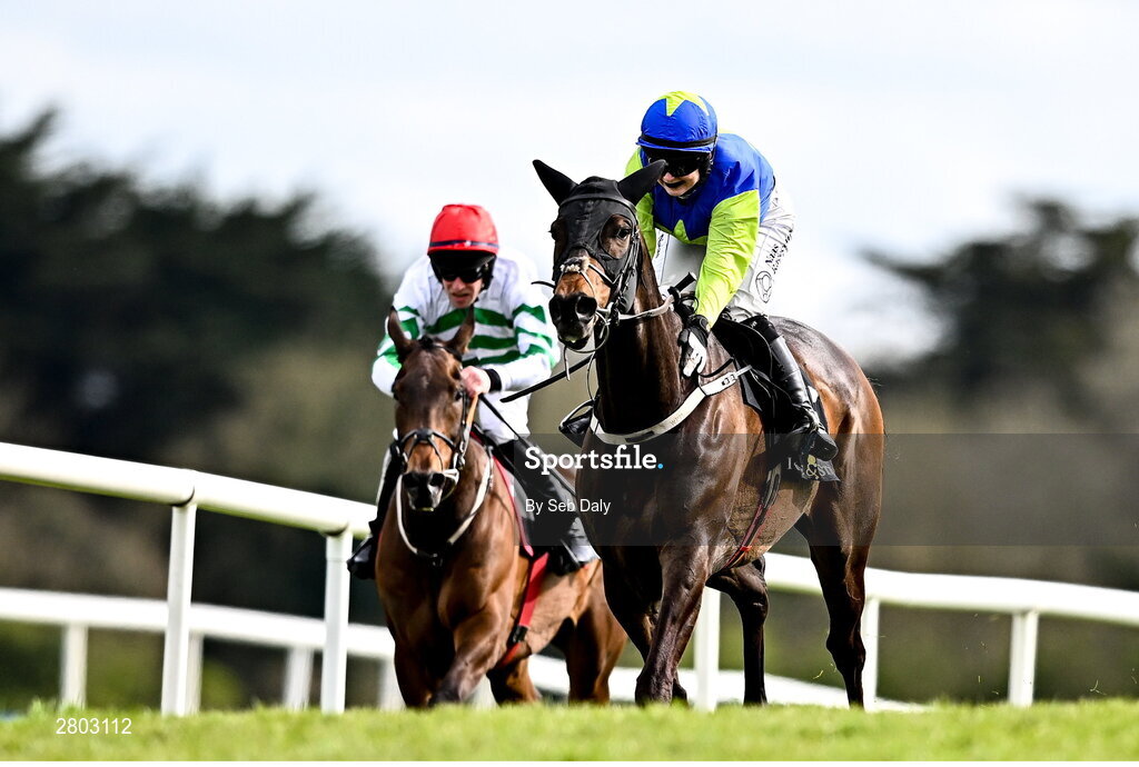 1 May 2024; Redemption Day, with Jodie Townend up, on their way to winning the Race and Stay At Punchestown Champion INH Flat Race during day two of the Punchestown Festival at Punchestown Racecourse in Kildare. Photo by Seb Daly/Sportsfile