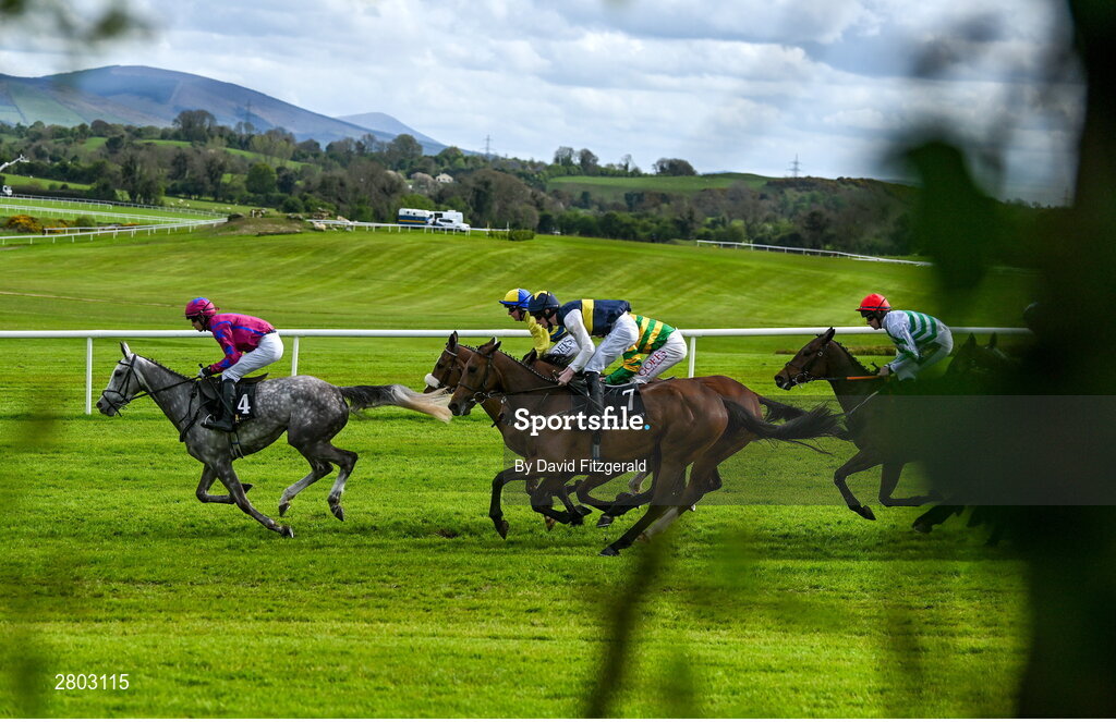 1 May 2024; A general view of the Race and Stay At Punchestown Champion INH Flat Race during day two of the Punchestown Festival at Punchestown Racecourse in Kildare. Photo by David Fitzgerald/Sportsfile