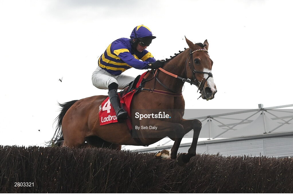 1 May 2024; Corach Rambler, with Derek Fox up, during the Ladbrokes Punchestown Gold Cup during day two of the Punchestown Festival at Punchestown Racecourse in Kildare. Photo by Seb Daly/Sportsfile