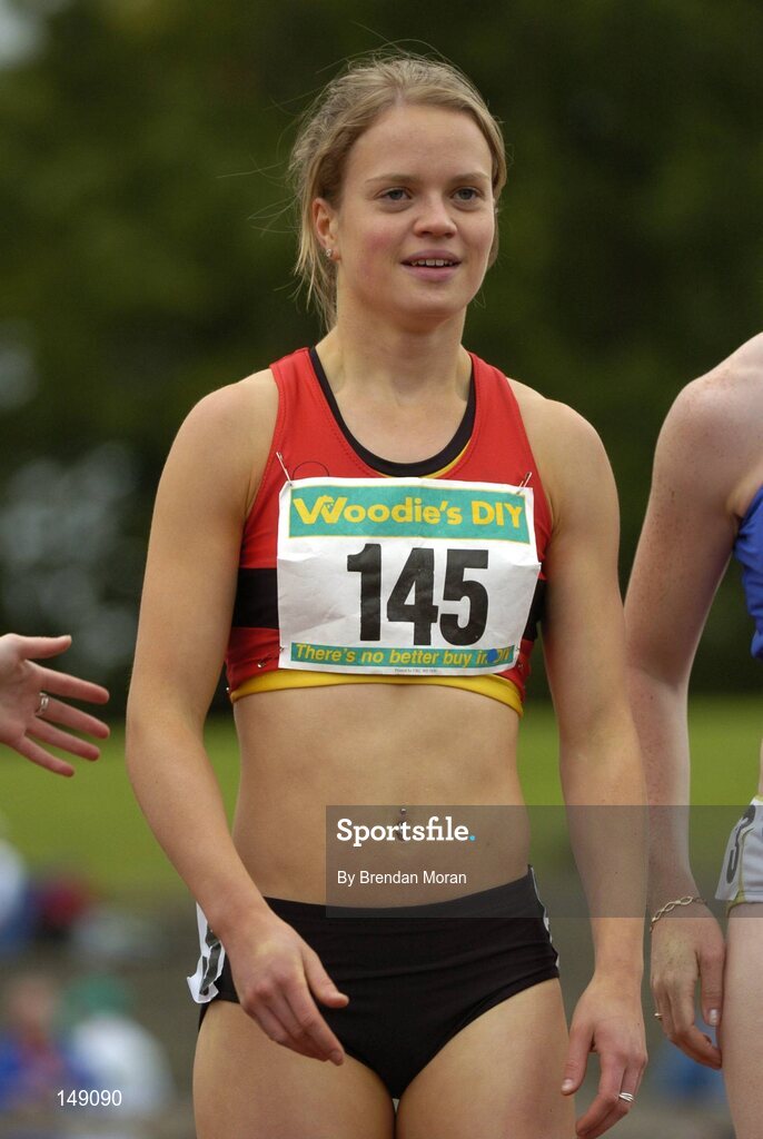 25 July 2004; Ailis McSweeney, Leevale AC. AAI Senior Track and Field Championships, Morton Stadium, Santry, Dublin. Picture credit; Brendan Moran / SPORTSFILE
