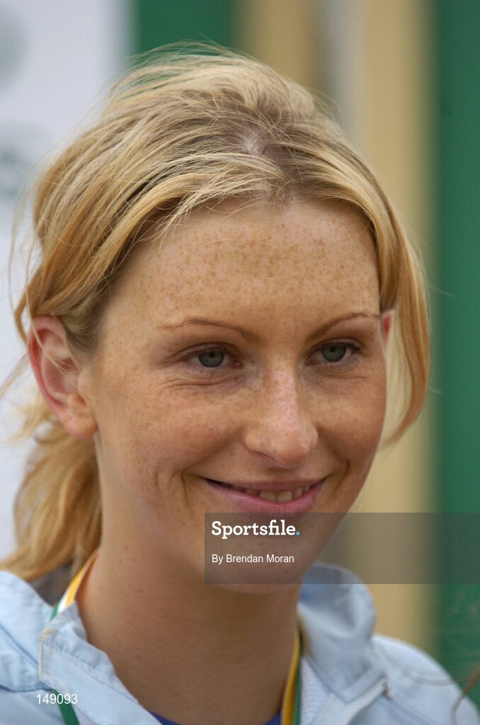 25 July 2004; Deirdre Ryan, UCD AC, High Jump. AAI Senior Track and Field Championships, Morton Stadium, Santry, Dublin. Picture credit; Brendan Moran / SPORTSFILE