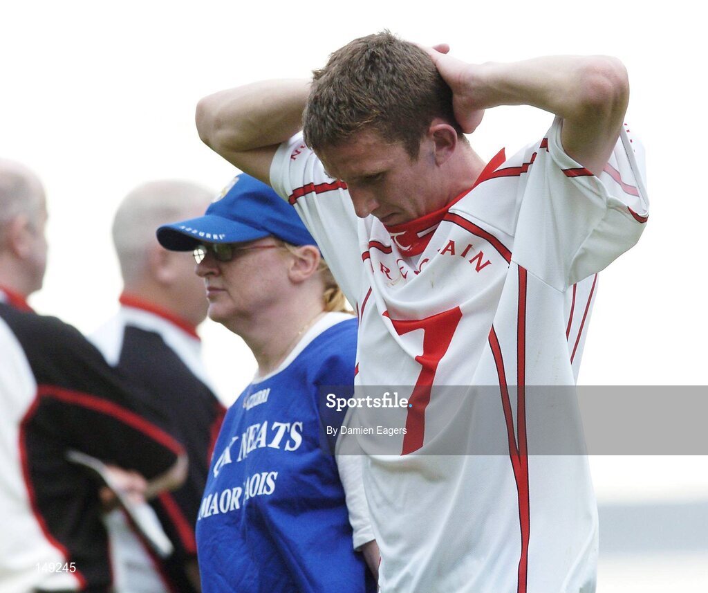 1 August 2004; Gary Kavanagh, Laois, after defeat to Tyrone. Bank of Ireland All-Ireland Football Championship, Round 4, Laois v Tyrone, Croke Park, Dublin. Picture credit; Damien Eagers / SPORTSFILE