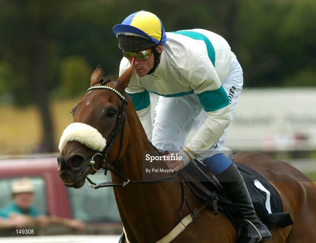28 July 2004; Rockstown Boy, with Davy Russell up, in action during the HP Financial Services Hurdle. Galway Races, Ballybrit, Co. Galway. Picture credit; Pat Murphy / SPORTSFILE