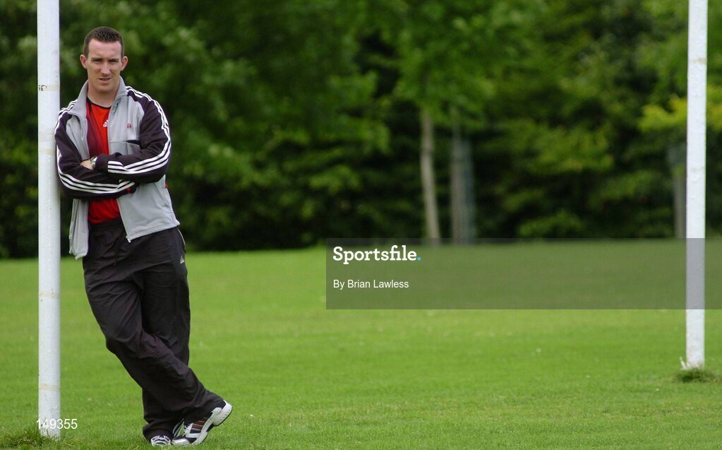 28 July 2004; Dublin's Paddy Christie pictured in Popintree Park, where he trains the Ballymun Kickhams Minor Football team. Popintree, Dublin. Picture credit; Brian Lawless / SPORTSFILE