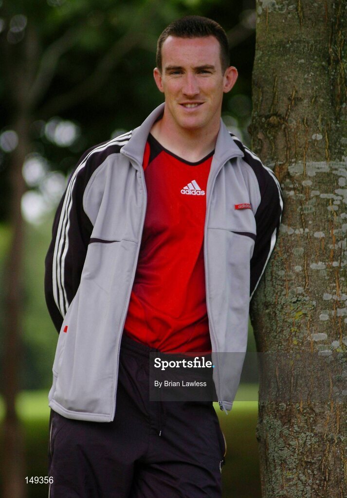 28 July 2004; Dublin's Paddy Christie pictured in Popintree Park, where he trains the Ballymun Kickhams Minor Football team. Popintree, Dublin. Picture credit; Brian Lawless / SPORTSFILE