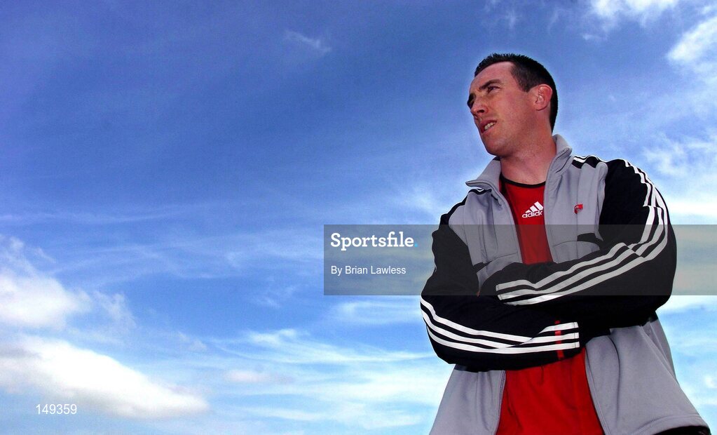 28 July 2004; Dublin's Paddy Christie pictured in Popintree Park, where he trains the Ballymun Kickhams Minor Football team. Popintree, Dublin. Picture credit; Brian Lawless / SPORTSFILE