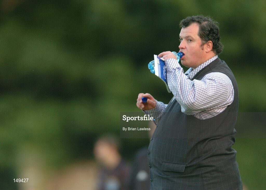 28 July 2004; Pat Dolan, Cork City manager. FAI Cup Replay, UCD v Cork City, Belfield Park, UCD, Dublin. Picture credit; Brian Lawless / SPORTSFILE