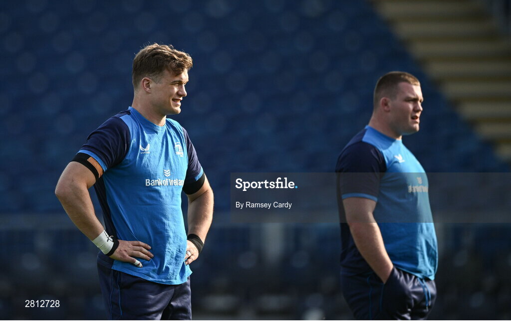 11 May 2024; Josh van der Flier of Leinster before the United Rugby Championship match between Leinster and Ospreys at the RDS Arena in Dublin. Photo by Ramsey Cardy/Sportsfile