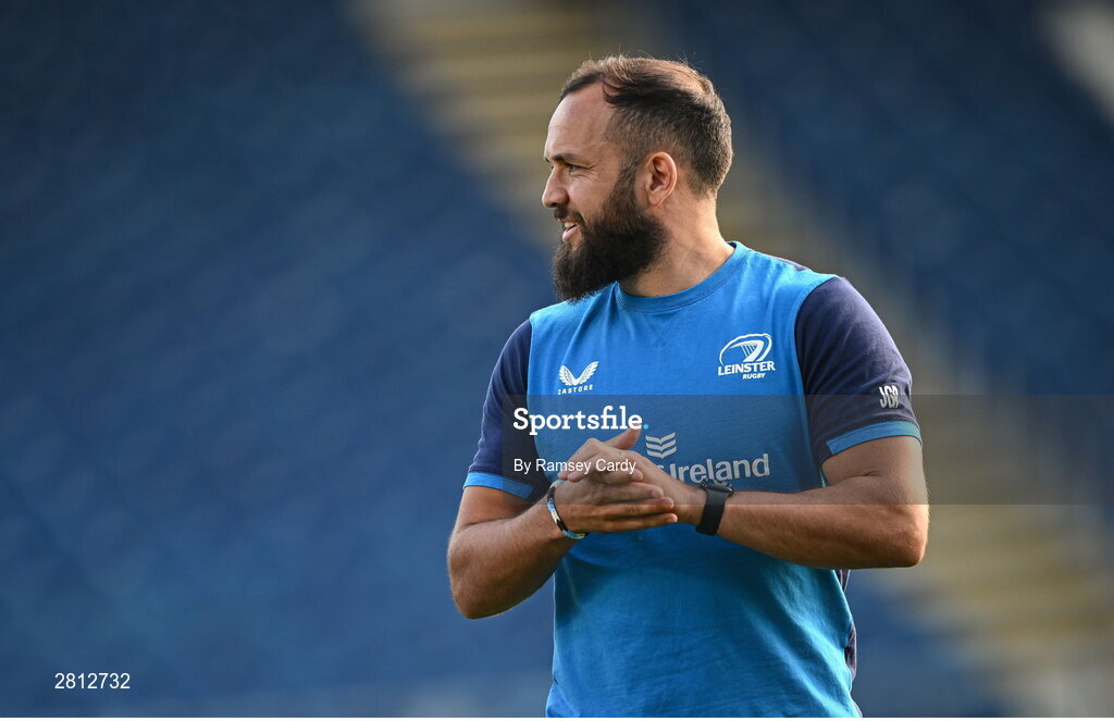 11 May 2024; Jamison Gibson-Park of Leinster before the United Rugby Championship match between Leinster and Ospreys at the RDS Arena in Dublin. Photo by Ramsey Cardy/Sportsfile