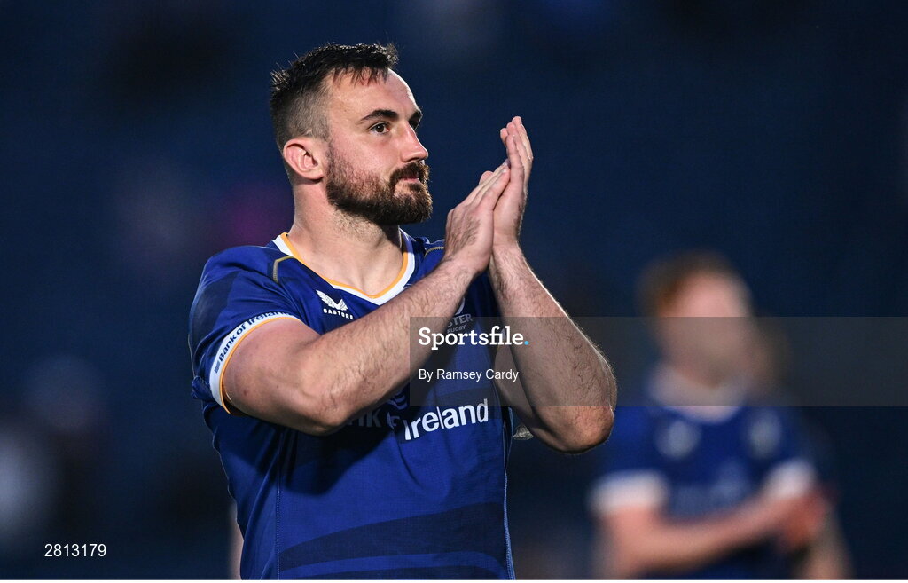 11 May 2024; Rónan Kelleher of Leinster after the United Rugby Championship match between Leinster and Ospreys at the RDS Arena in Dublin. Photo by Ramsey Cardy/Sportsfile