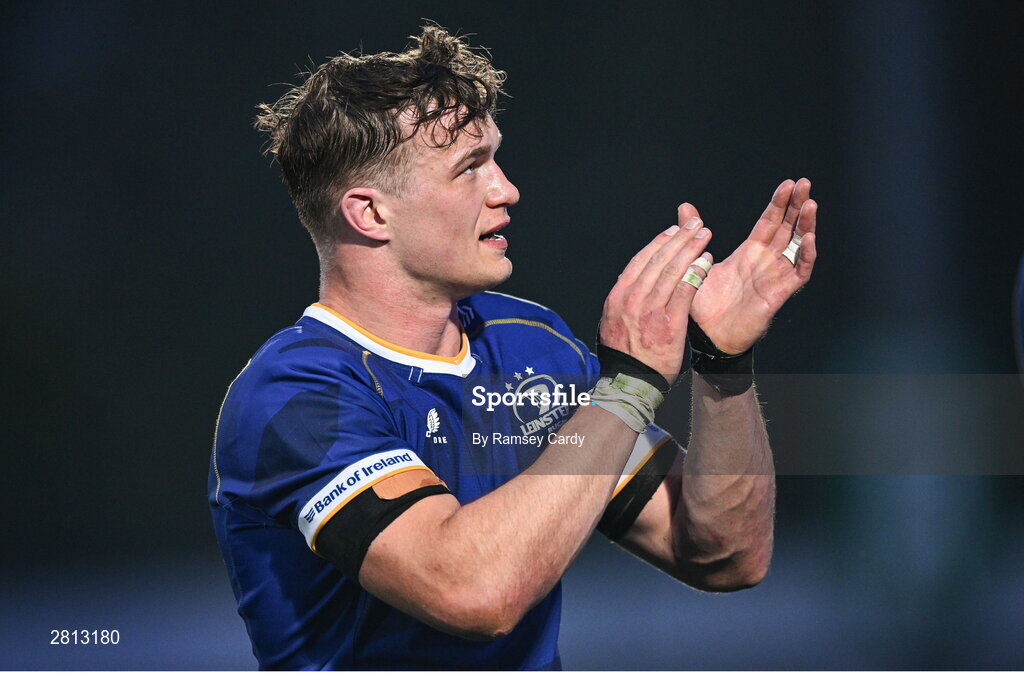 11 May 2024; Josh van der Flier of Leinster after the United Rugby Championship match between Leinster and Ospreys at the RDS Arena in Dublin. Photo by Ramsey Cardy/Sportsfile