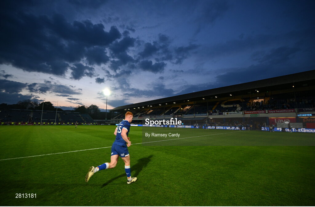 11 May 2024; Ciarán Frawley of Leinster after the United Rugby Championship match between Leinster and Ospreys at the RDS Arena in Dublin. Photo by Ramsey Cardy/Sportsfile