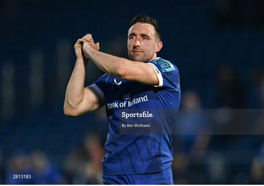11 May 2024; Jack Conan of Leinster after the United Rugby Championship match between Leinster and Ospreys at the RDS Arena in Dublin. Photo by Ben McShane/Sportsfile