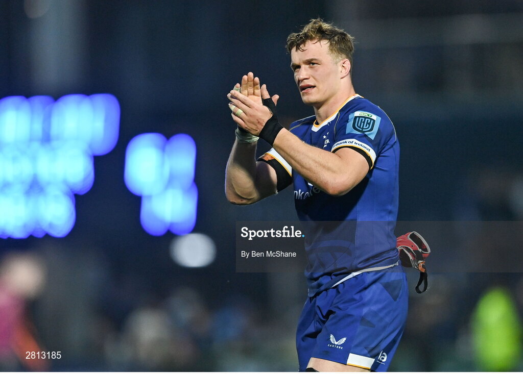 11 May 2024; Josh van der Flier of Leinster after the United Rugby Championship match between Leinster and Ospreys at the RDS Arena in Dublin. Photo by Ben McShane/Sportsfile