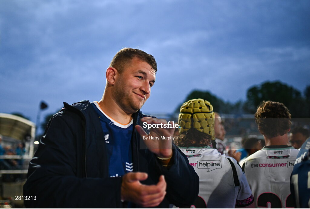 11 May 2024; Ross Molony of Leinster after his side's victory in the United Rugby Championship match between Leinster and Ospreys at the RDS Arena in Dublin. Photo by Harry Murphy/Sportsfile