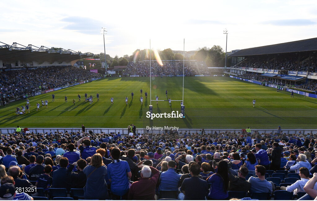 11 May 2024; A general view during the United Rugby Championship match between Leinster and Ospreys at the RDS Arena in Dublin. Photo by Harry Murphy/Sportsfile