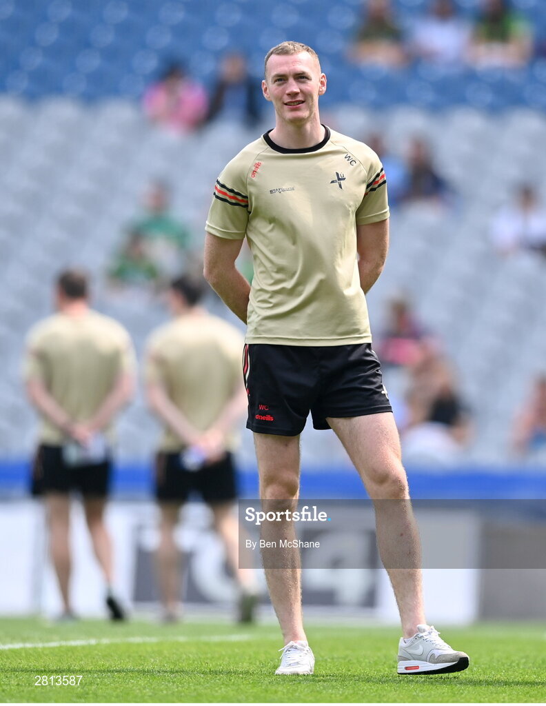 12 May 2024; Wayne Campbell of Louth before the Leinster GAA Football Senior Championship final match between Dublin and Louth at Croke Park in Dublin. Photo by Ben McShane/Sportsfile