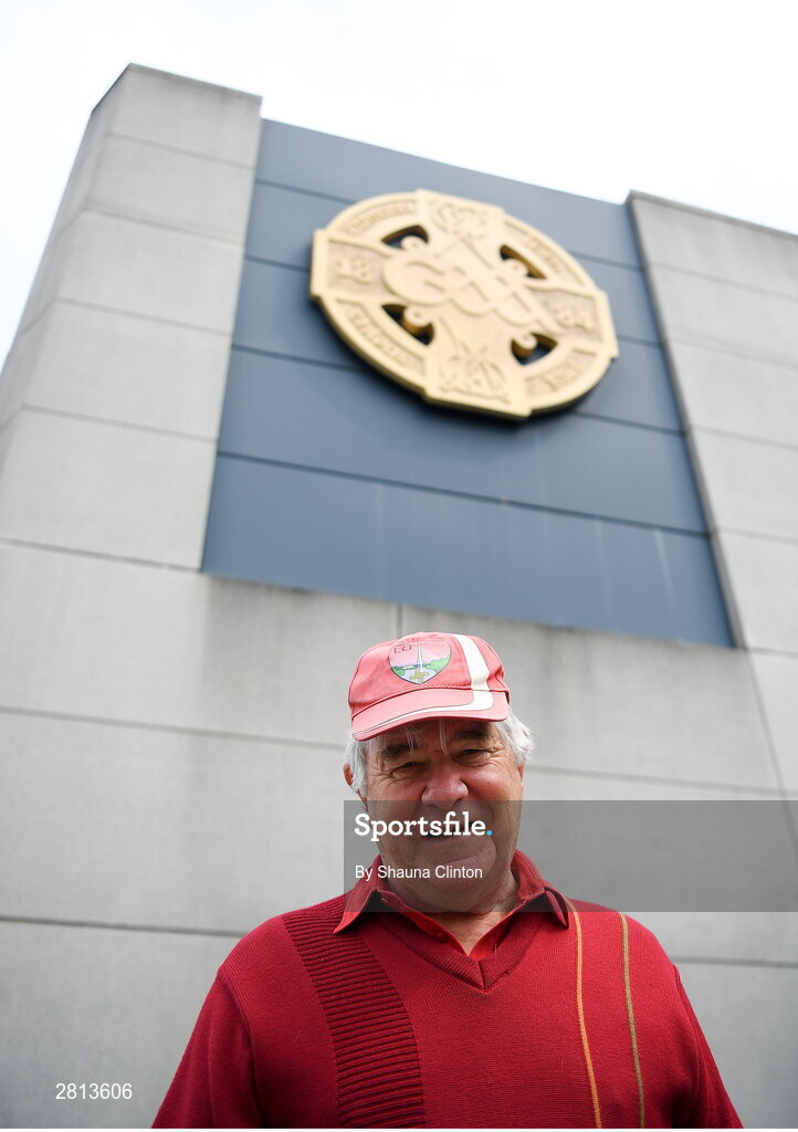 12 May 2024; Louth supporter Eamonn O'Huallachain before the Leinster GAA Football Senior Championship final match between Dublin and Louth at Croke Park in Dublin. Photo by Shauna Clinton/Sportsfile