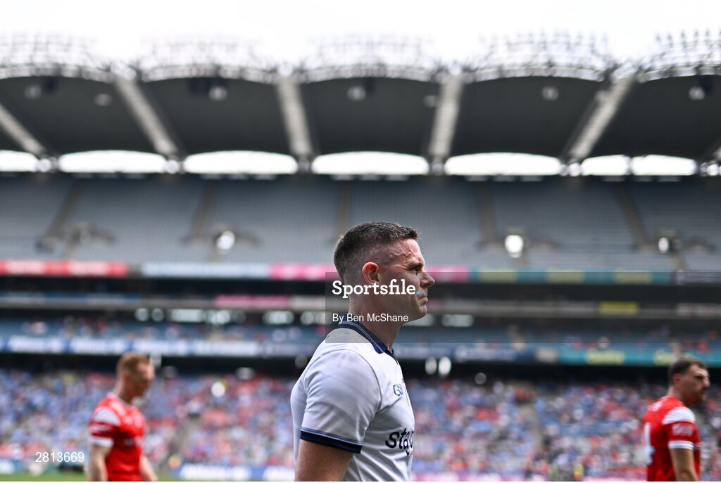 12 May 2024; Dublin goalkeeper Stephen Cluxton before the Leinster GAA Football Senior Championship final match between Dublin and Louth at Croke Park in Dublin. Photo by Ben McShane/Sportsfile