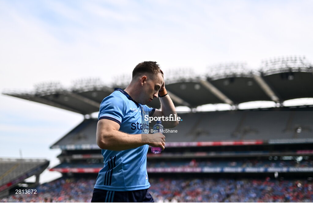 12 May 2024; Seán Bugler of Dublin before the Leinster GAA Football Senior Championship final match between Dublin and Louth at Croke Park in Dublin. Photo by Ben McShane/Sportsfile
