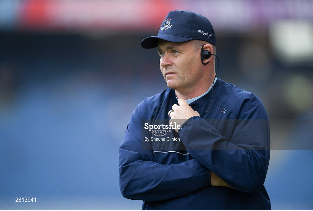 12 May 2024; Dublin manager Dessie Farrell during the Leinster GAA Football Senior Championship final match between Dublin and Louth at Croke Park in Dublin. Photo by Shauna Clinton/Sportsfile