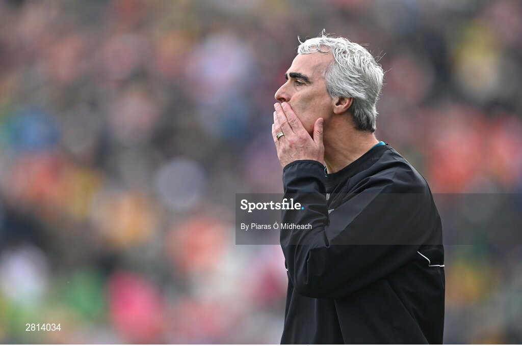 12 May 2024; Donegal manager Jim McGuinness during the Ulster GAA Football Senior Championship final match between Armagh and Donegal at St Tiernach's Park in Clones, Monaghan. Photo by Piaras Ó Mídheach/Sportsfile
