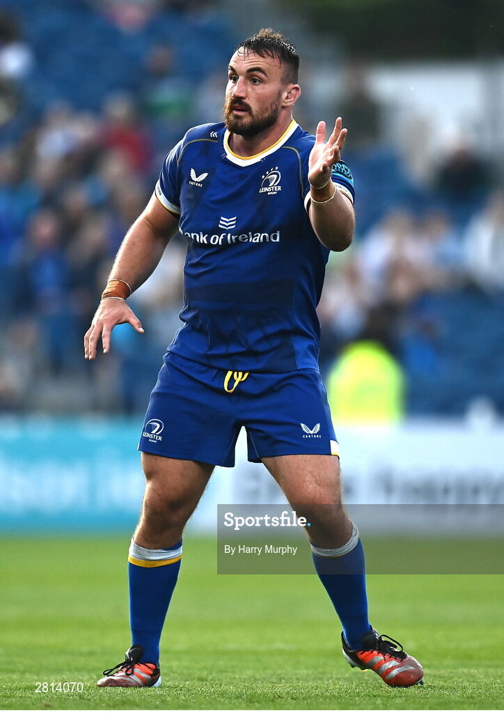 11 May 2024; Rónan Kelleher of Leinster during the United Rugby Championship match between Leinster and Ospreys at the RDS Arena in Dublin. Photo by Harry Murphy/Sportsfile