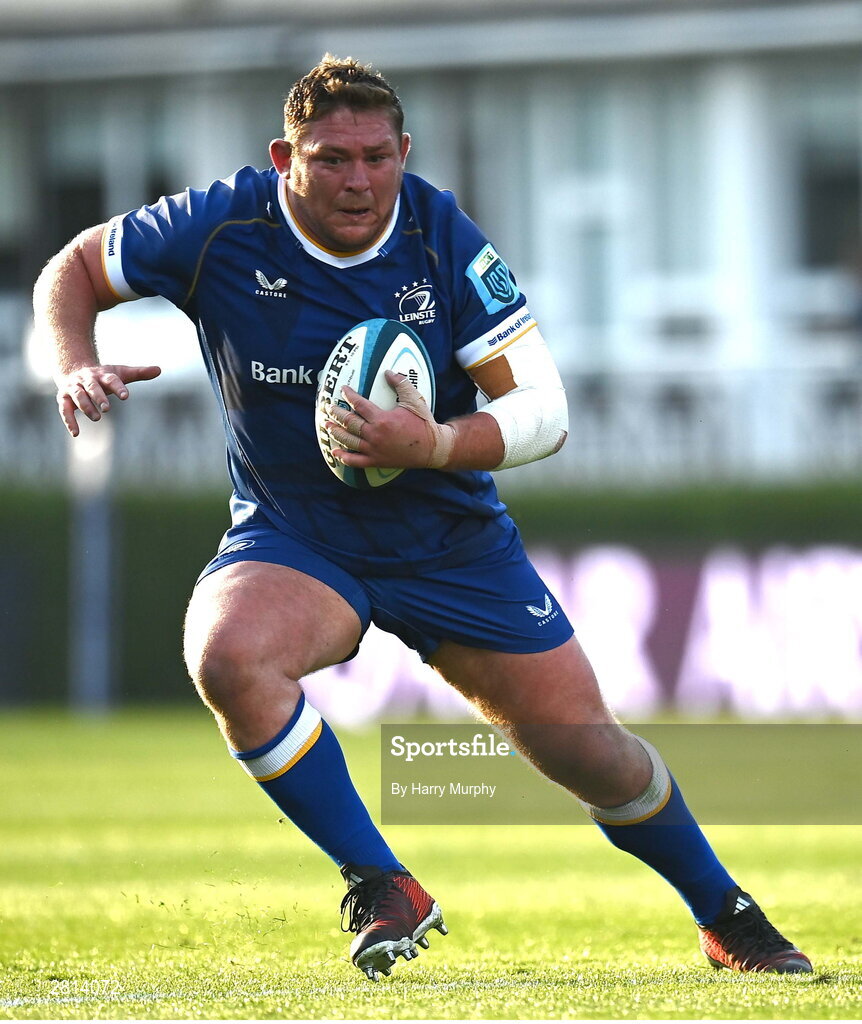 11 May 2024; Tadhg Furlong of Leinster during the United Rugby Championship match between Leinster and Ospreys at the RDS Arena in Dublin. Photo by Harry Murphy/Sportsfile