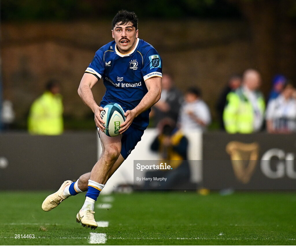 11 May 2024; Jimmy O'Brien of Leinster during the United Rugby Championship match between Leinster and Ospreys at the RDS Arena in Dublin. Photo by Harry Murphy/Sportsfile